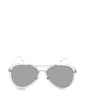 EYE-CON Round Lense Sunglasses - Abu-abu dan Silver