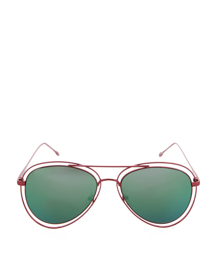 EYE-CON Round Lense Sunglasses - Abu-abu dan Silver