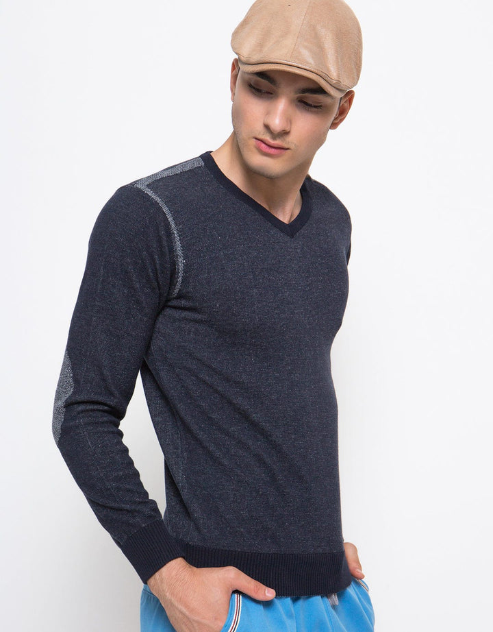 Andrew Smith Sweater Pria Kerah V-neck