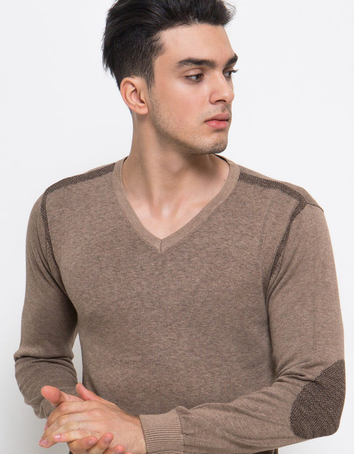 Andrew Smith Sweater Pria Kerah V-neck