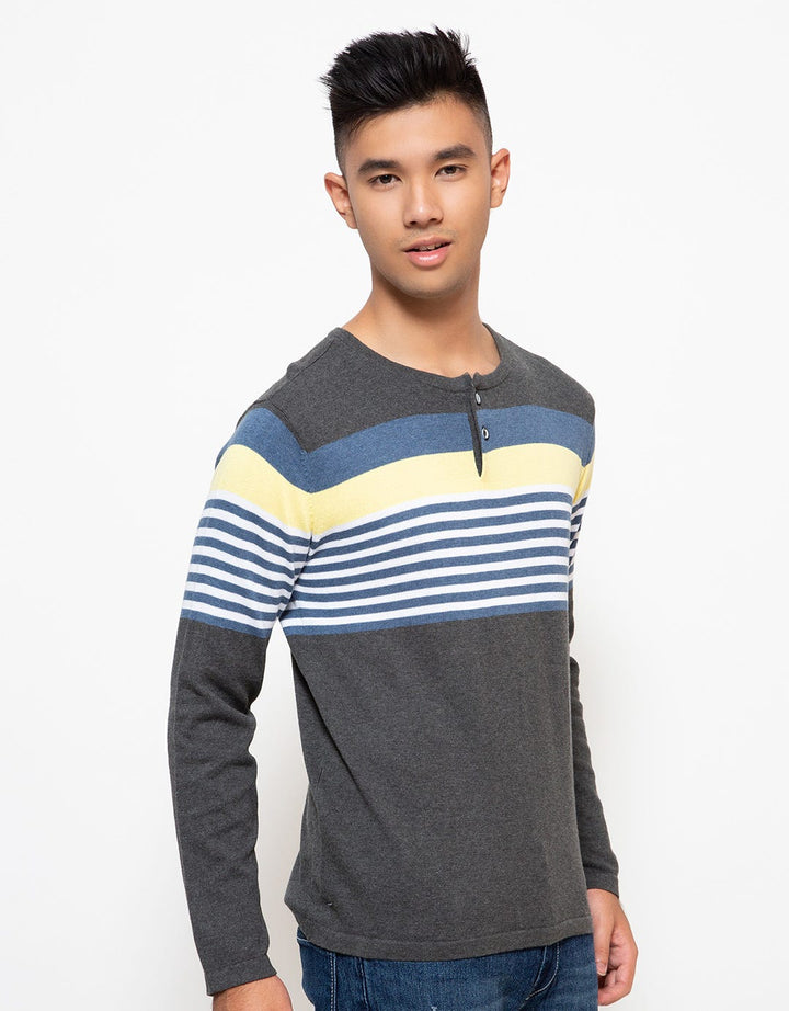 Cardinal Jeans Sweater Pria Multi Stripes