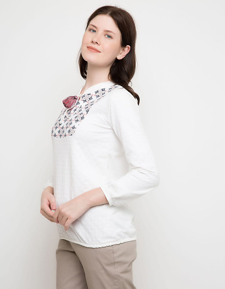 LEB TOP KNIT PRT ETH