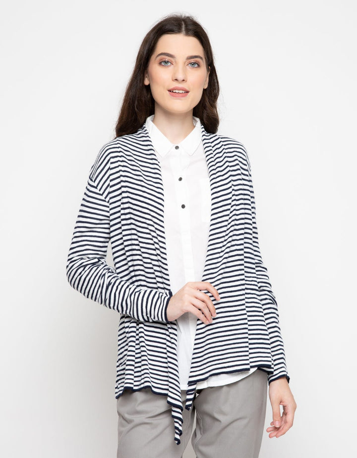 Jeans Logo Stripe Cardigan Logo