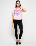T Zone Short Sleeve Wording Regular Boxy Girly