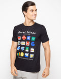 T Zone Short Sleeve T-Shirt Photoprint Social Network Series - Great Things