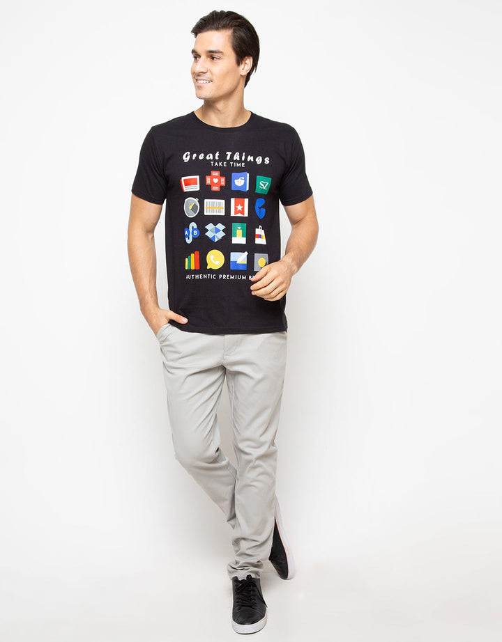 T Zone Short Sleeve T-Shirt Photoprint Social Network Series - Great Things