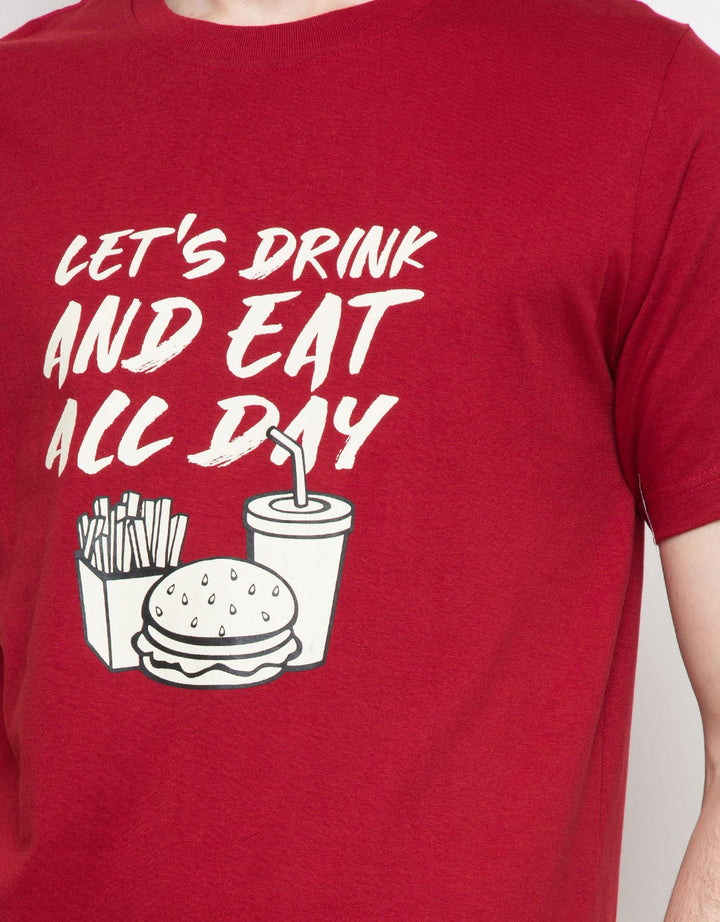 T Zone T-Shirt Food And Drink Lets