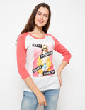 T Zone T-Shirt Raglan Stay Positive Photoprint