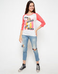 T Zone T-Shirt Raglan Stay Positive Photoprint
