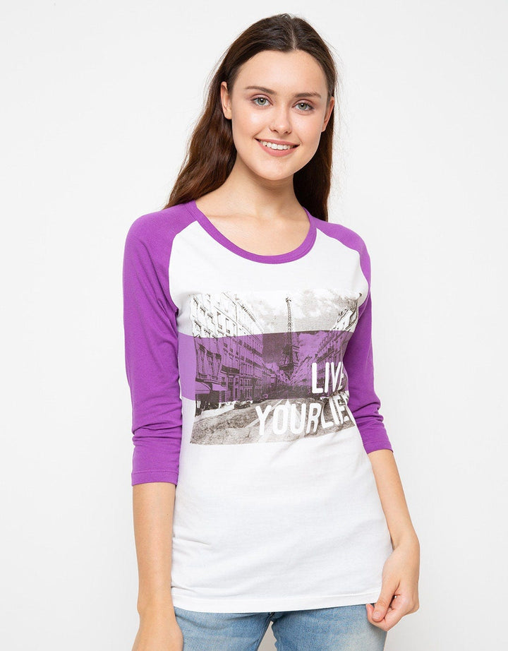 T Zone Kaos Raglan Your Life Photoprint