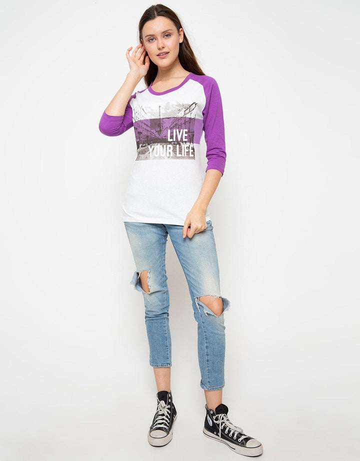 T Zone Kaos Raglan Your Life Photoprint