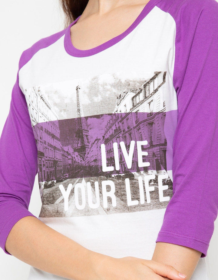 T Zone Kaos Raglan Your Life Photoprint
