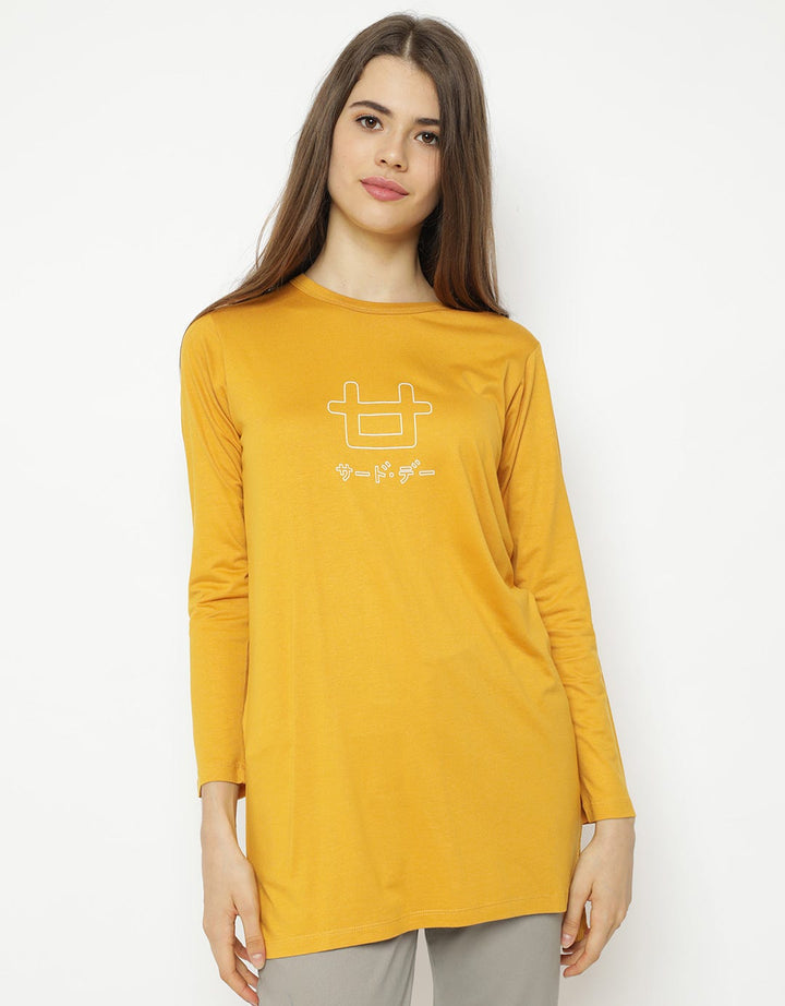 Thid Day Co Mls Logo Outline Kaos Hijab Lengan Panjang