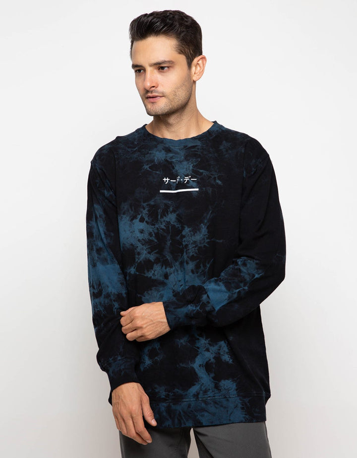 Third Day C Tie Dye Katakana Underline Sweater