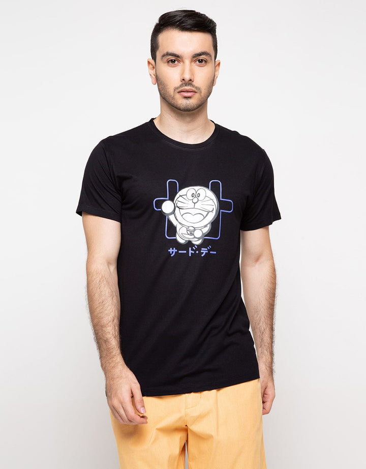Third Day Co Doraemon Outline Logo Kaos Pria