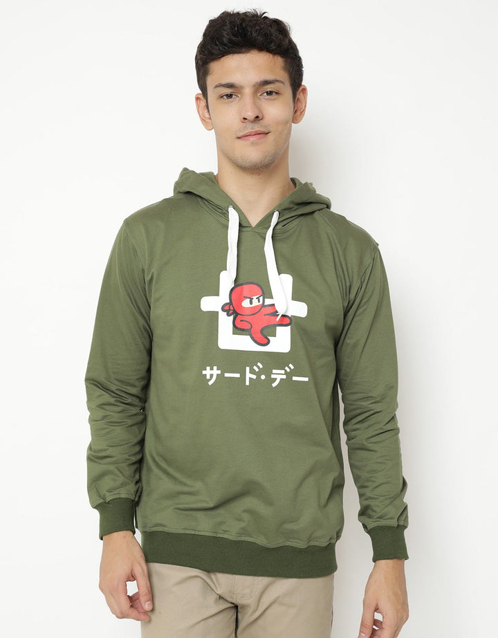 Third Day Co Hoodies Casual Pria Ninja Kick
