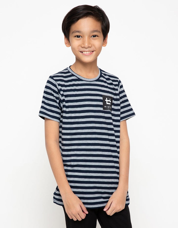 Third Day Co Kaos Anak Logo Box Stripe