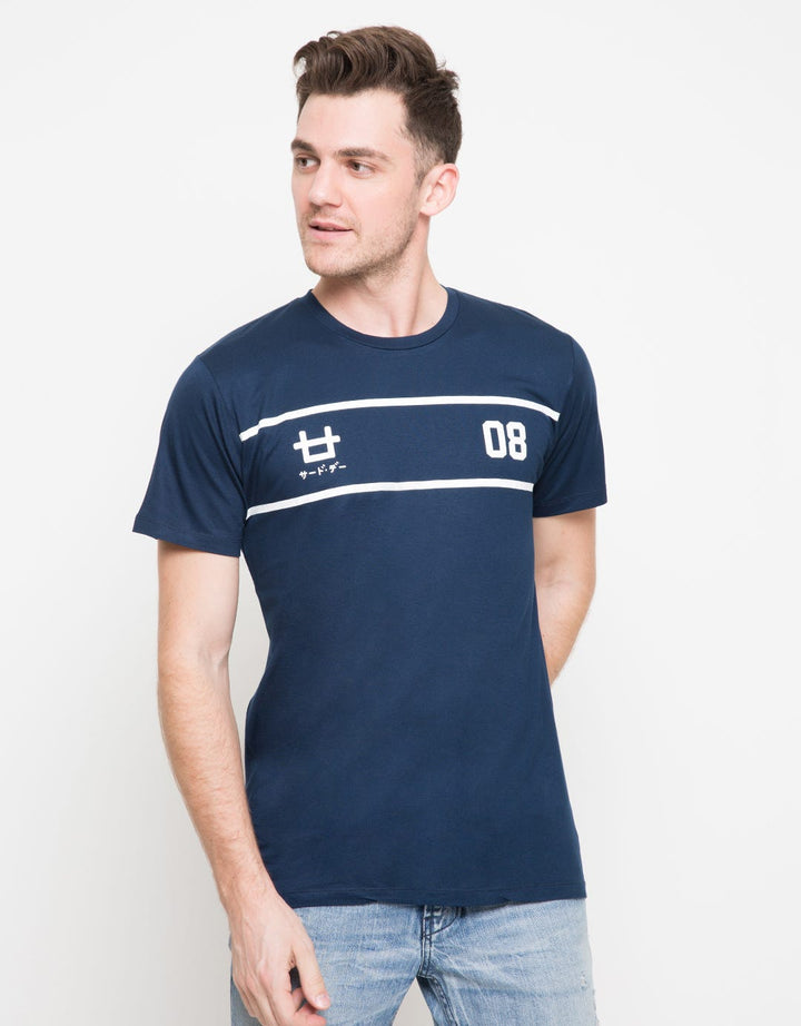 Third Day Co T-shirt Detail Print Logo & Stripes
