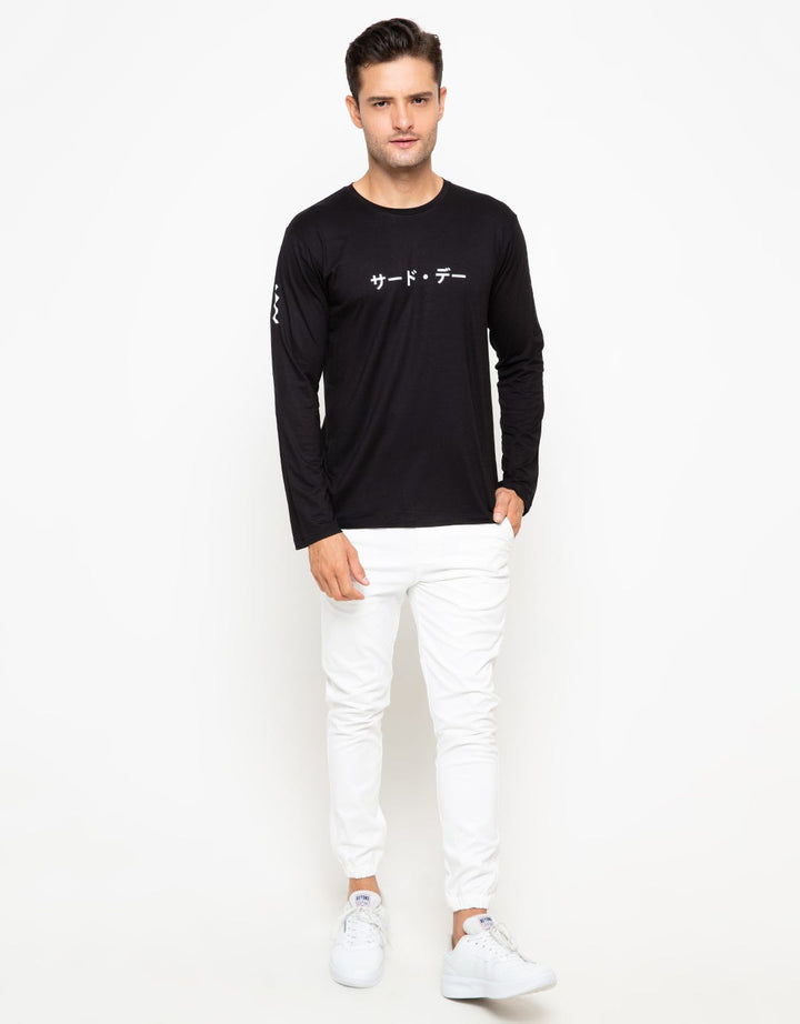 Third Day Co T-shirt Lengan Panjang Print Katakana