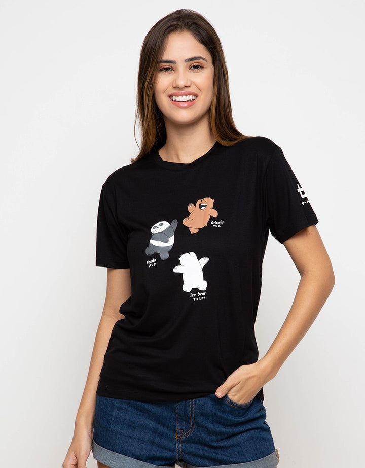 Third Day Co We Bare Bear Dancing Kaos Casual Wanita
