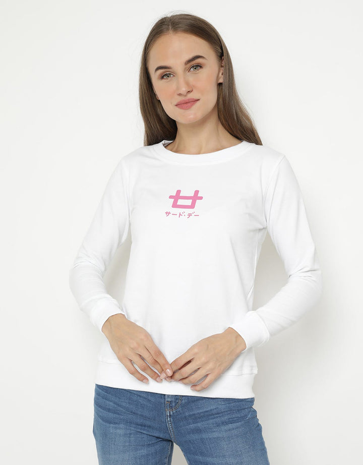 Thirdday Sweater Casual Wanita Dateng Logo