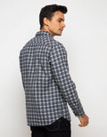 Triple Kemeja Flanel Lengan Panjang Slim Fit (Ls 438 Blk)