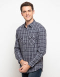 Triple Kemeja Flanel Lengan Panjang Slim Fit (Ls 439 Dgr)
