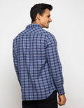 Triple Kemeja Flanel Lengan Panjang Slim Fit (Ls 440 Blu)