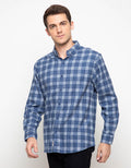 Triple Kemeja Flanel Lengan Panjang Slim Fit (Ls 441 Nvy)