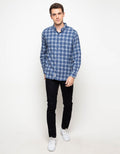 Triple Kemeja Flanel Lengan Panjang Slim Fit (Ls 441 Nvy)