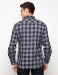 Triple Kemeja Flanel Lengan Panjang Slim Fit (Ls 442 Blk)