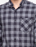 Triple Kemeja Flanel Lengan Panjang Slim Fit (Ls 442 Blk)