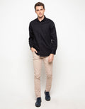 Triple Slim Fit Long Sleeve Shirt (Ls 412 Blk)