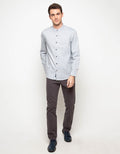Triple Kemeja Lengan Panjang Slim Fit (Ls Mc 408 Gry)