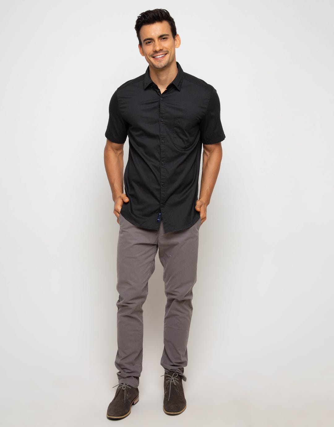 Triple Slim Fit Short Sleeve Shirt (Ss 416 Dgr)