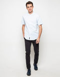 Triple Kemeja Lengan Pendek Slim Fit (Ss Mc 436 Blu)