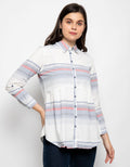 TRISET Blouse Stripe Motif
