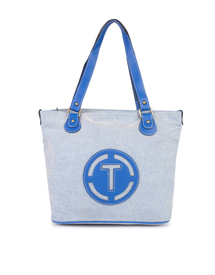 Triset Blue Webbing Tote Bag Wanita
