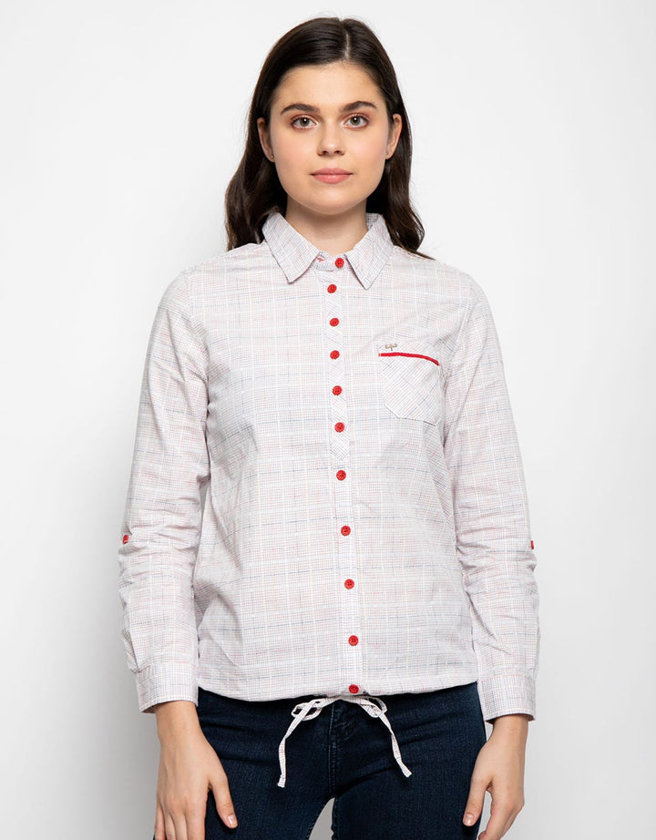 Triset Blus Print Checkers