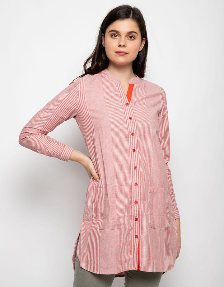 Triset Blus Print Stripes