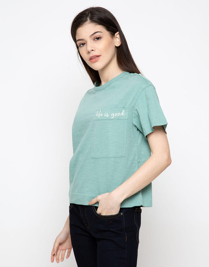 Triset Kaos Lengan Pendek Life Is Good Tk503388911L2