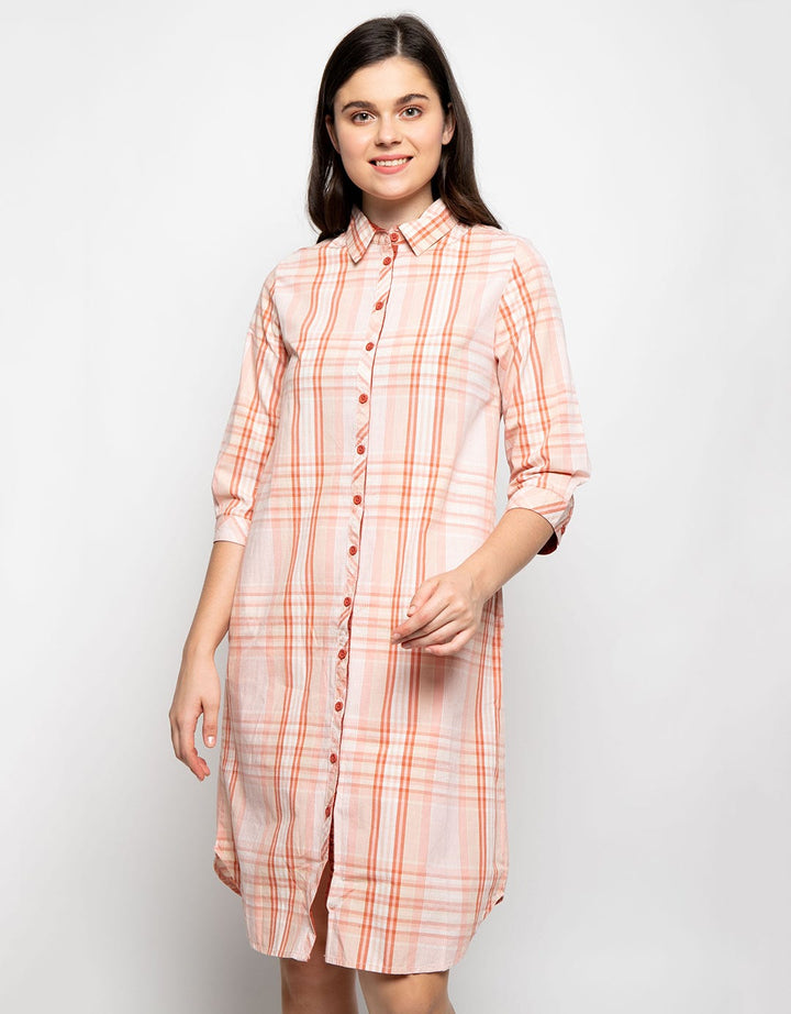 Triset Shirt Dress Print Plaid