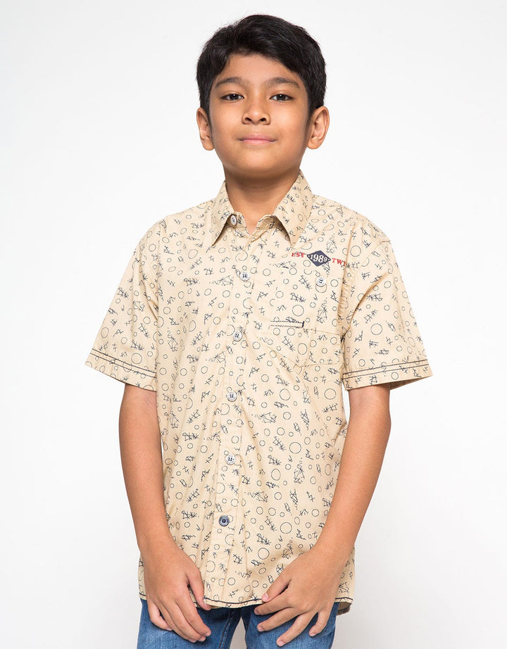 Twist Kids Kemeja Anak Lakilaki Lengan Pendek Full Motif
