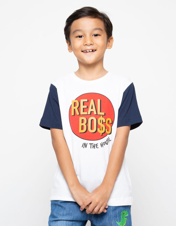 Twist Kids Tshirt Real Boss Print