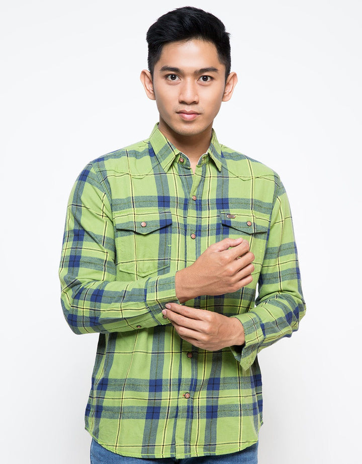 Used Jeans Kemeja Pria Gingham Graham