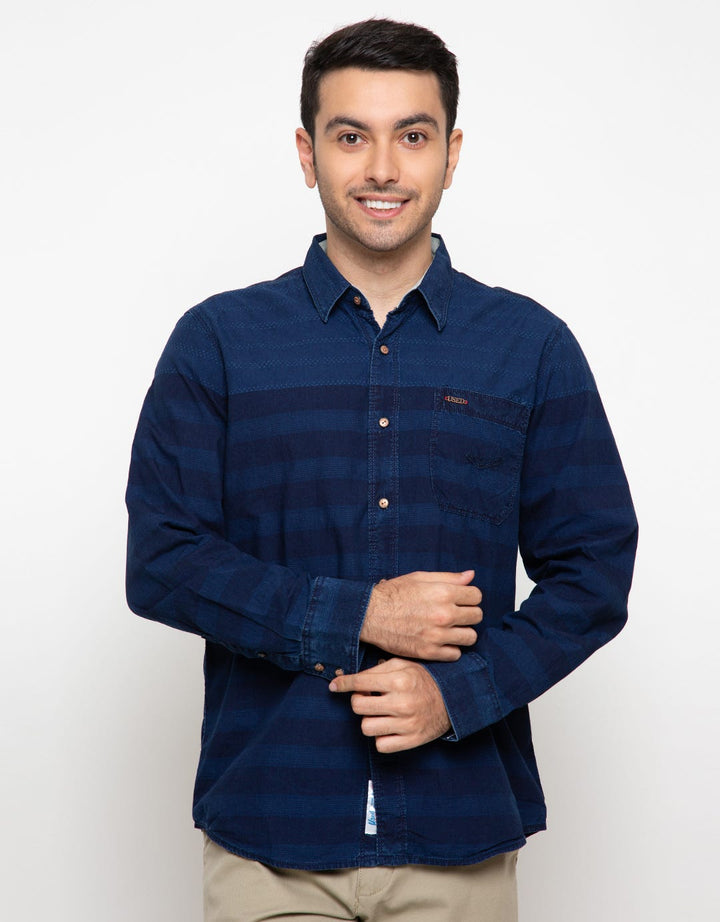 Used Jeans Striped Shirt Jn16