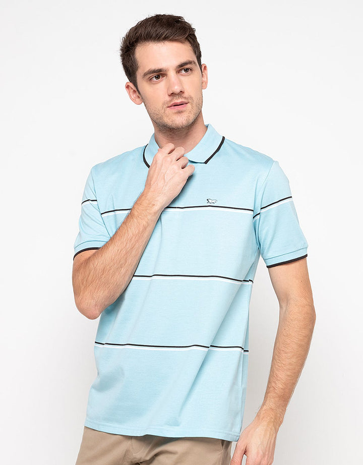 Walrus Kaos Polo Pria Motif Garis (Salur)T12098B