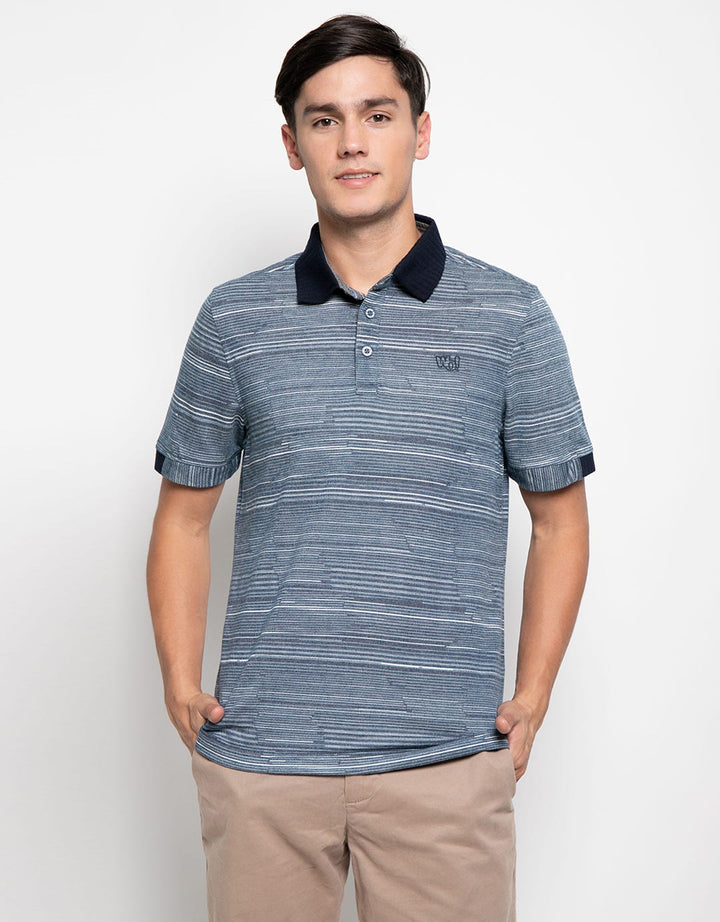 Watchout Casual Polo Shirt Print Stripes