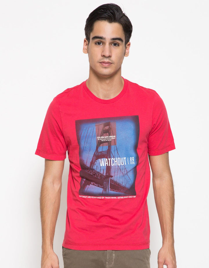 Watchout Casual T-Shirt Detail Print