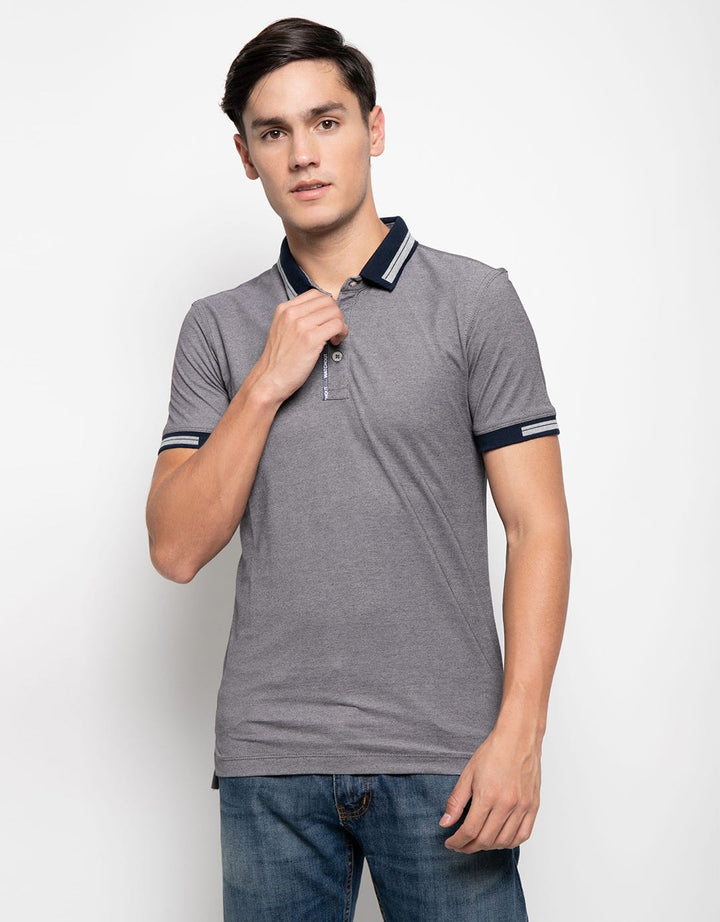 Watchout Jean's Polo Shirt Detail Print Stripes